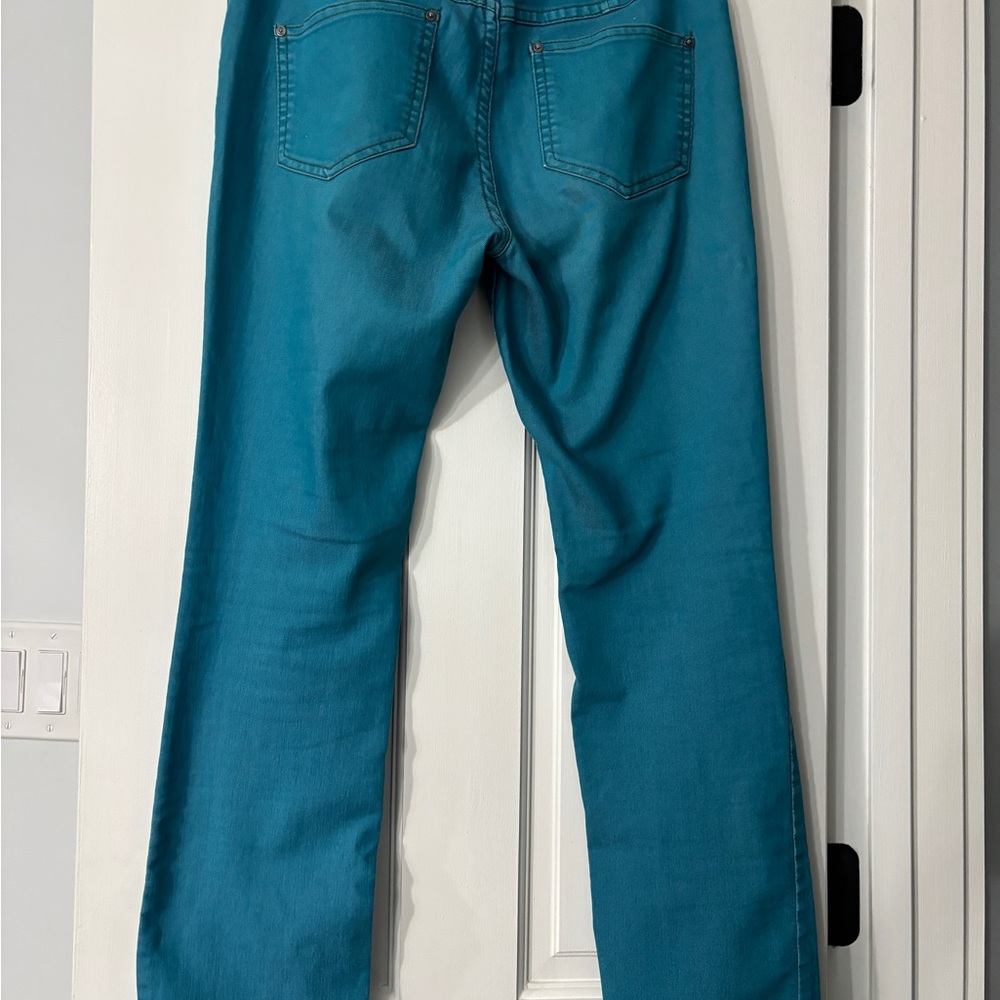 Free People Straight Leg Jeans - Turquoise - Size 28 - Picture 3 of 5